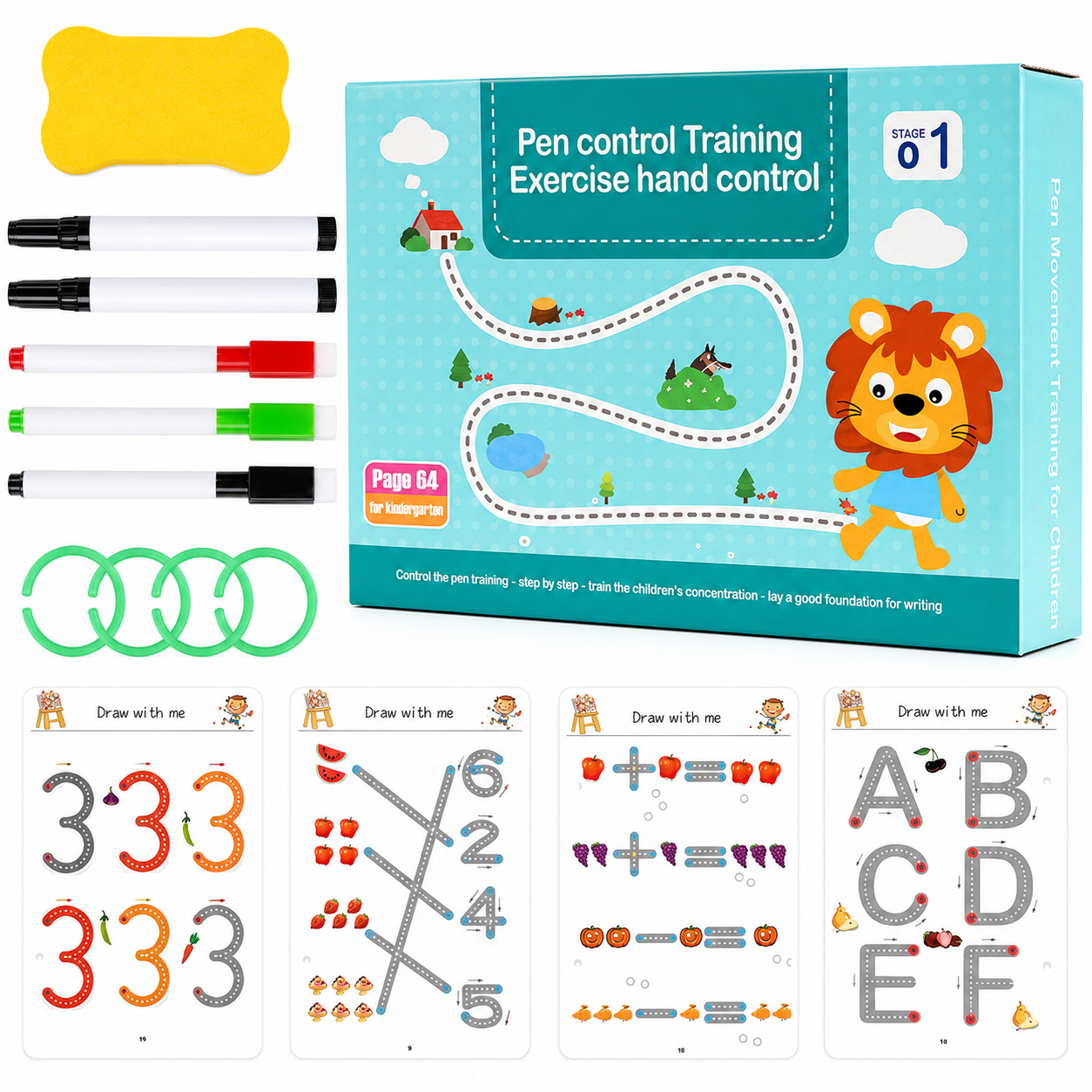 Magical Tracing Workbook – 64 Pages